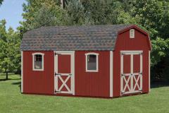 Painted Red Pine Dutch Barn Shed