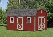 Painted Red Pine Dutch Barn Shed