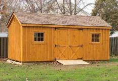 12'x20' Stained Pine Cottage Shed