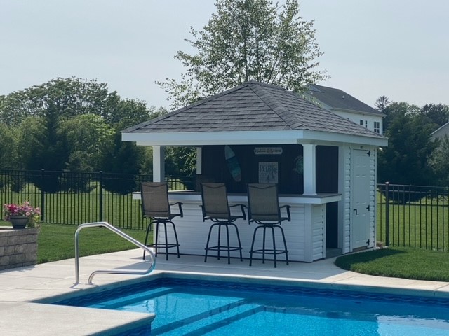 10x11 Vinyl Hip-Roof Cabana