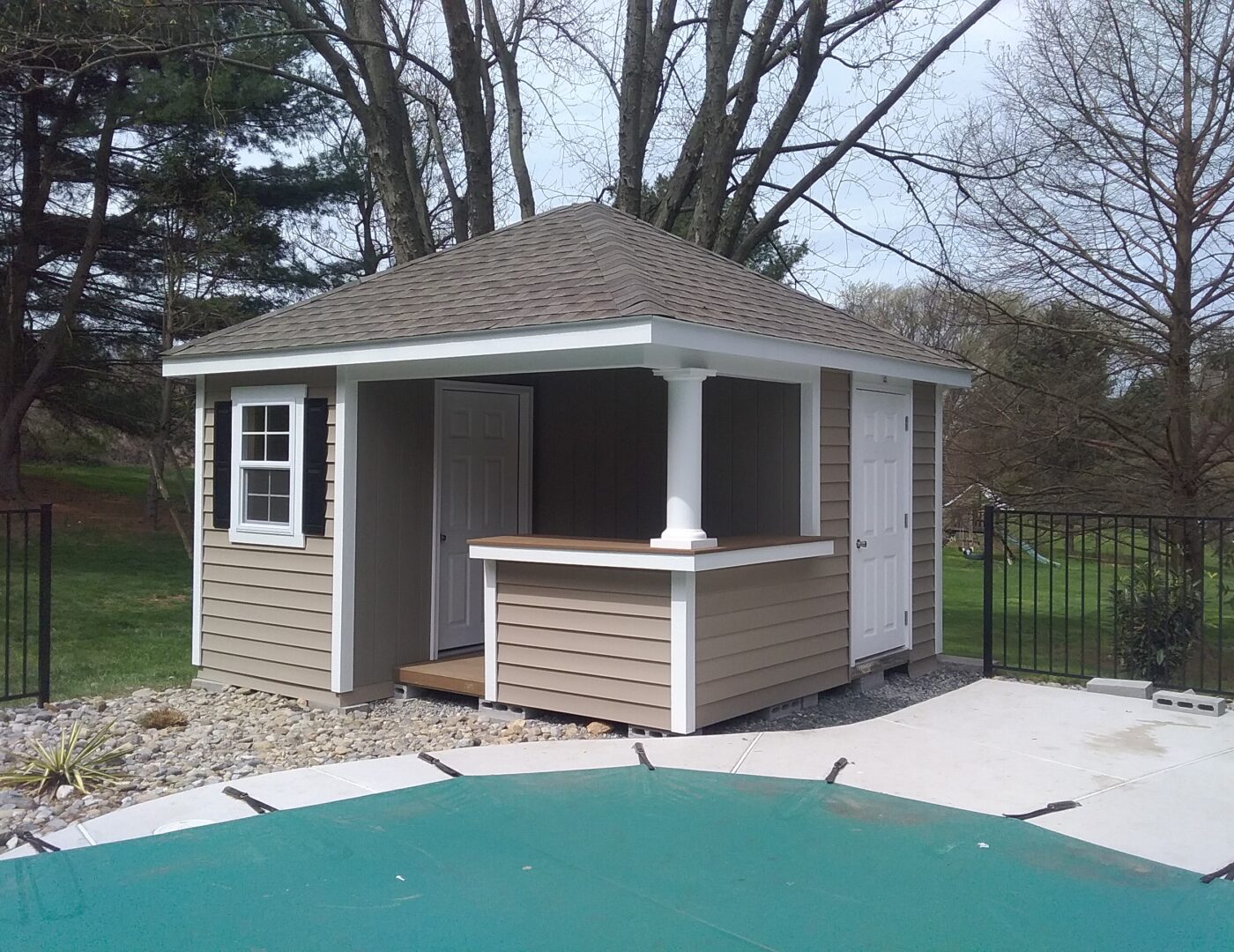 12x14 Vinyl Hip-Roof Cabana