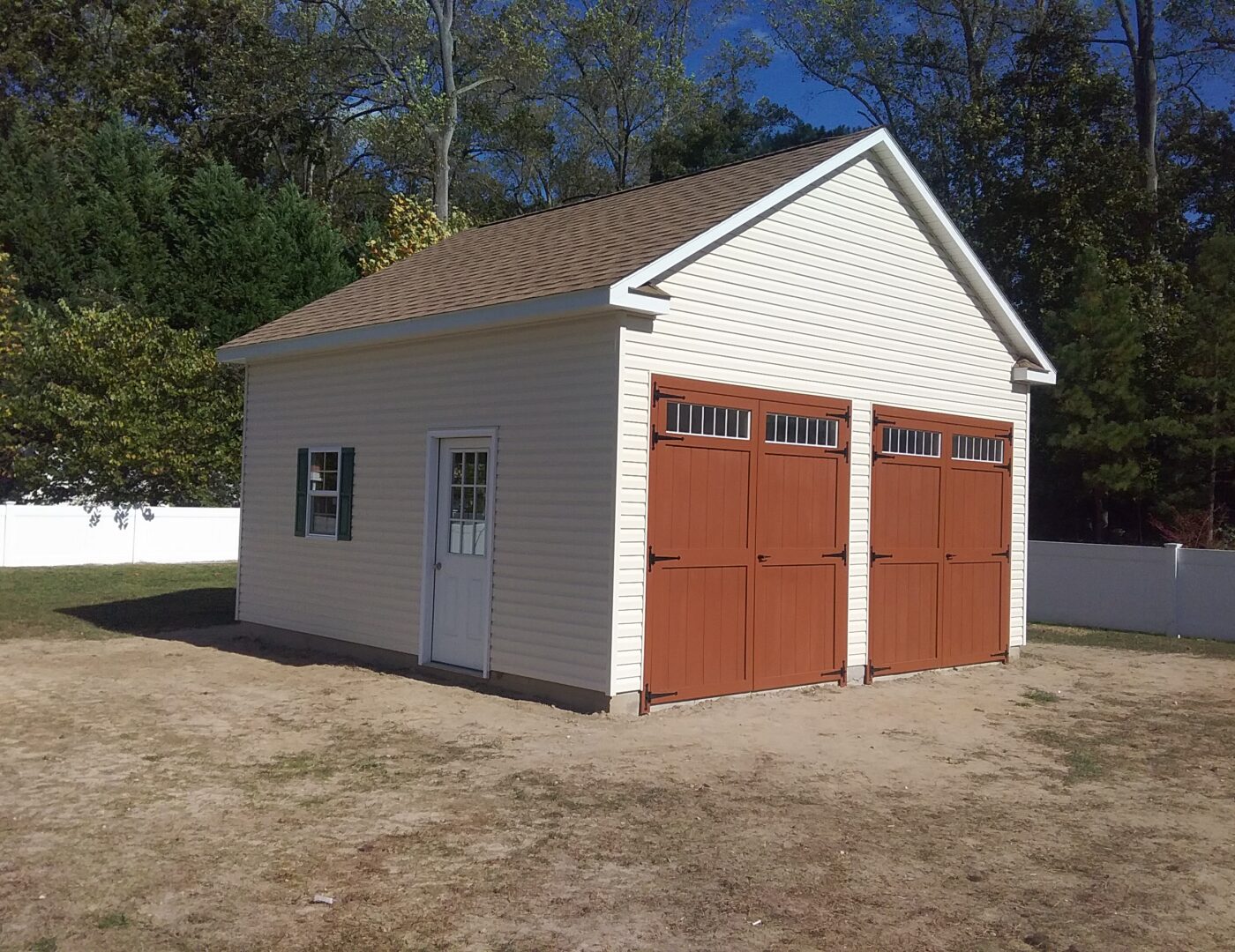 20x20 Vinyl Two Car Garage