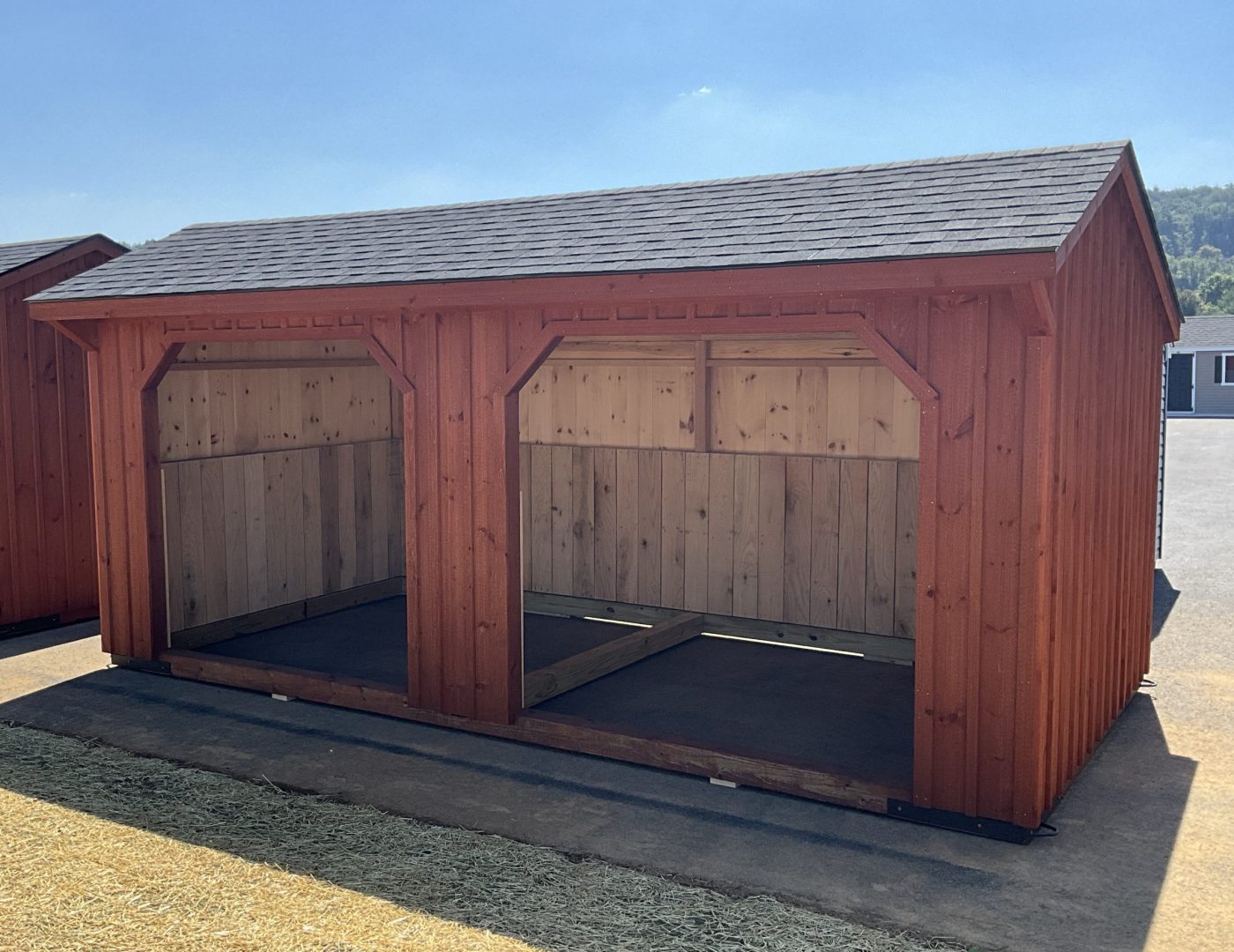 10x30 Stained Run-In Shed